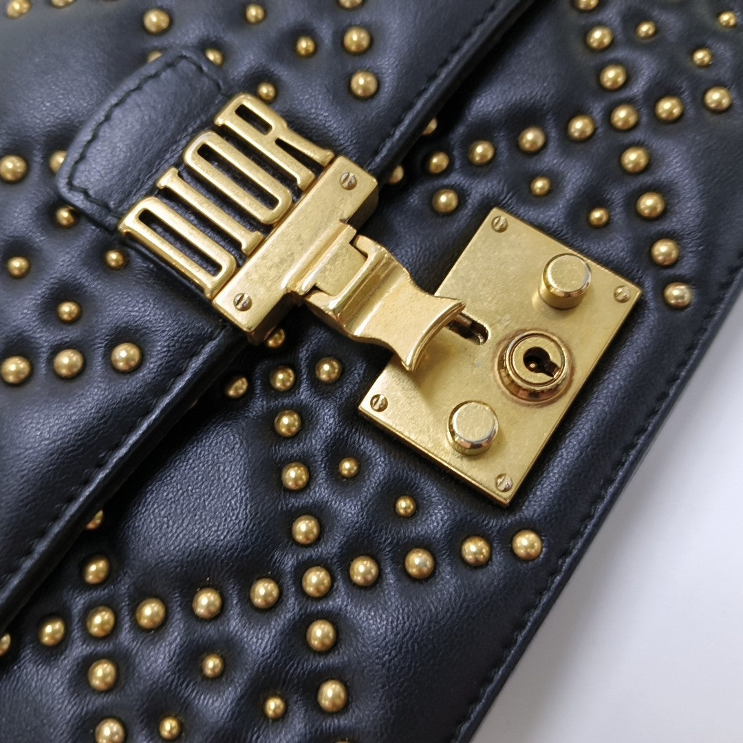Dioraddict Cannage Calfskin Black