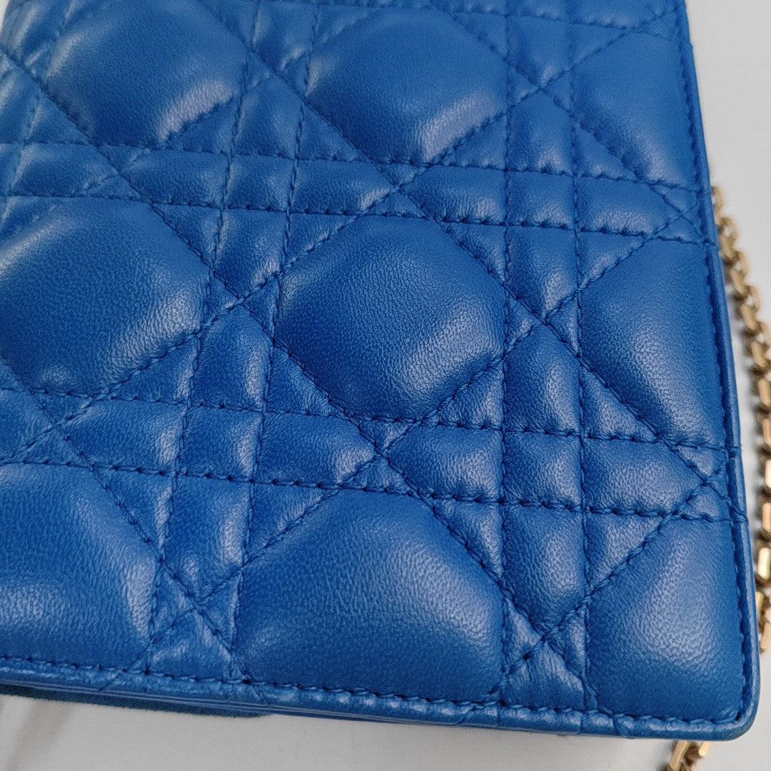 Dioraddict Cannage Lambskin Blue