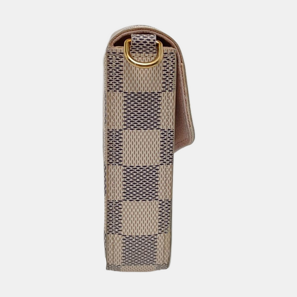Authenticated pre-owned  Félicie Damier Azur Coated Canvas White - Crossbody Bag at Looply