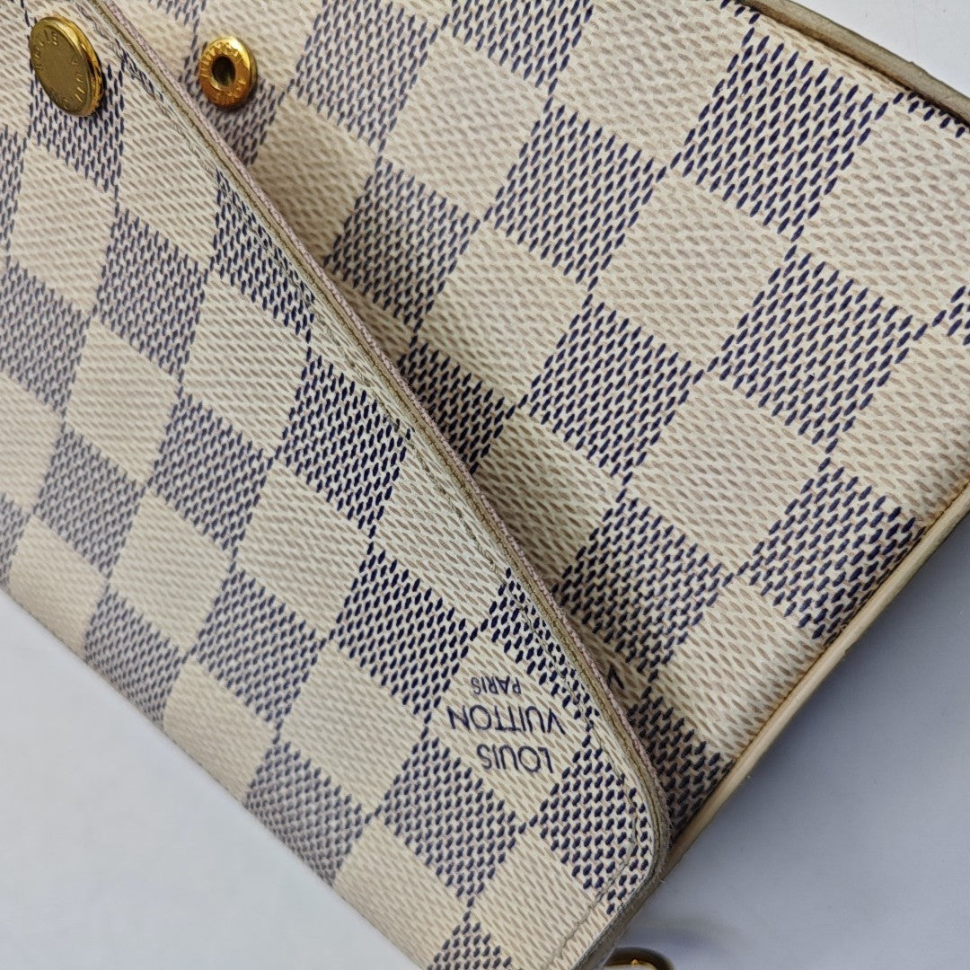 Authenticated pre-owned  Félicie Damier Azur Coated Canvas White - Crossbody Bag at Looply