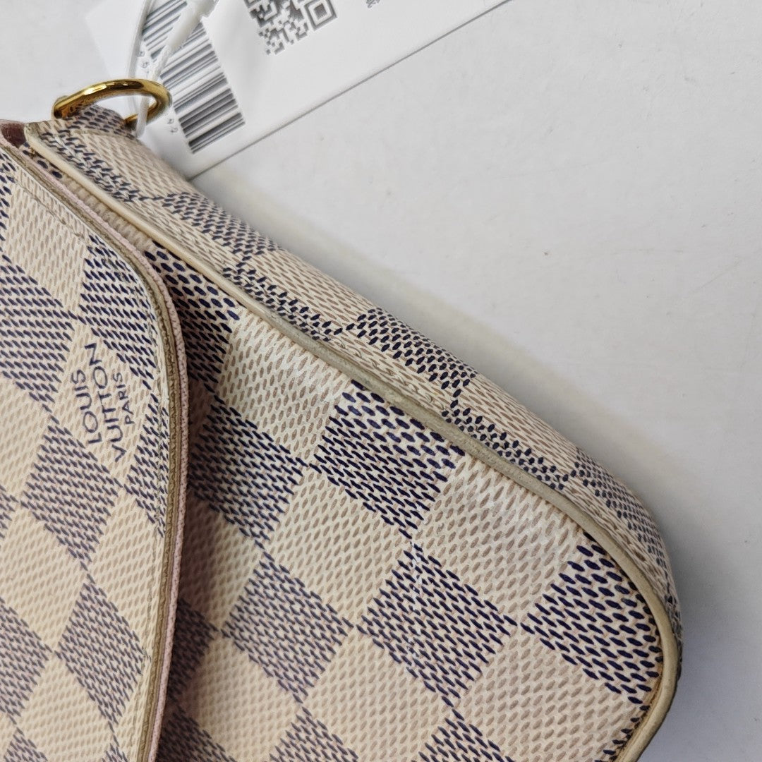 Authenticated pre-owned  Félicie Damier Azur Coated Canvas White - Crossbody Bag at Looply