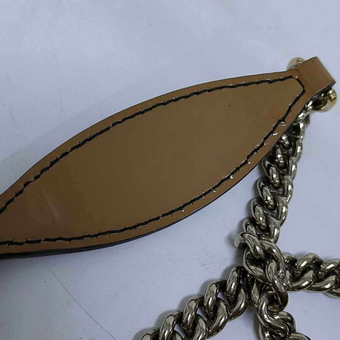 Emily Chain Small Patent Leather Brown
