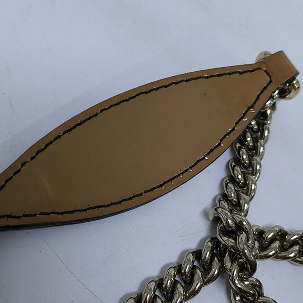 Emily Chain Small Patent Leather Brown