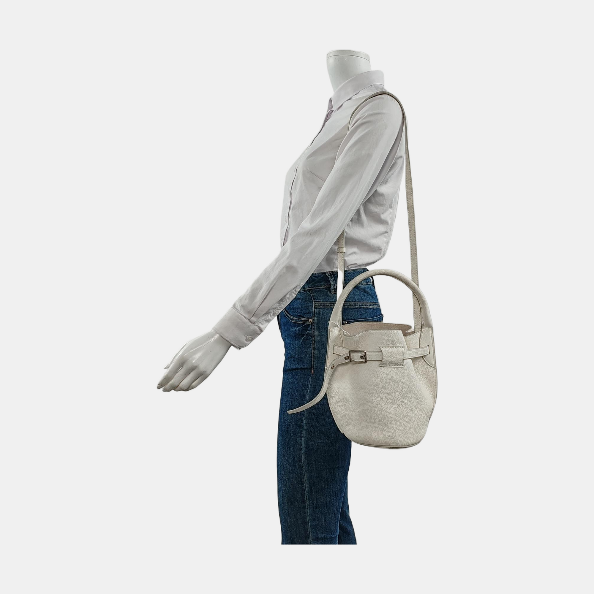 Authenticated pre-owned  Big Bag Nano Calfskin White - Crossbody Bag at Looply
