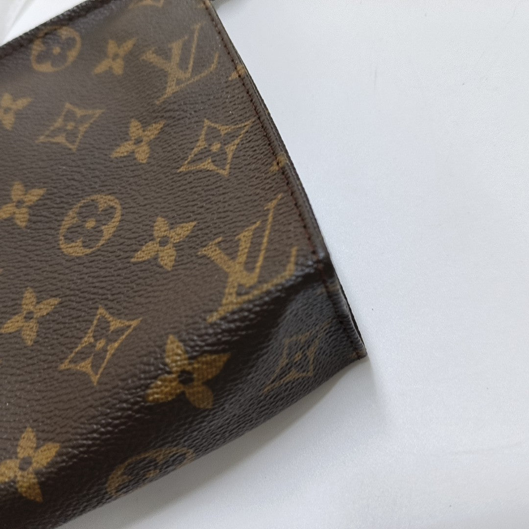TOILET POCKET 19 Monogram Coated Canvas Brown