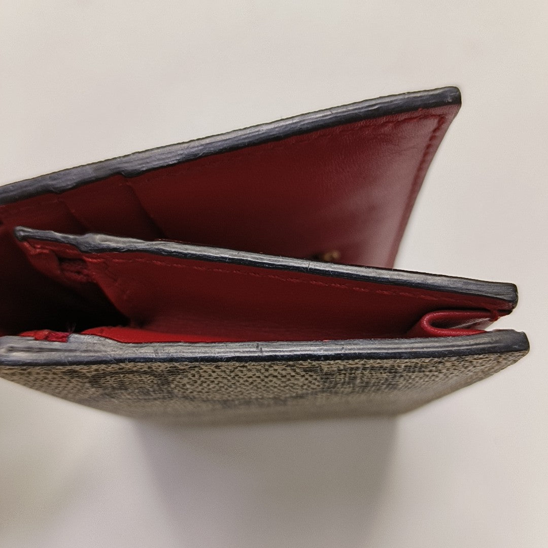 GG Supreme Monogram Coated Canvas Gray Coin Purse
