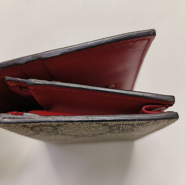 GG Supreme Monogram Coated Canvas Gray Coin Purse