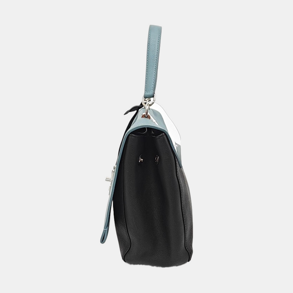Authenticated pre-owned  Lockme Calfskin Blue - Crossbody Bag at Looply