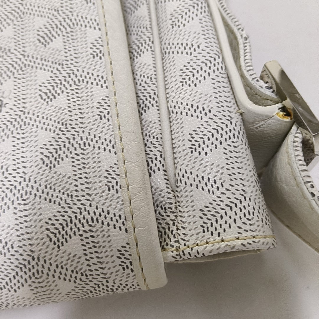 Belvedere Coated Canvas White