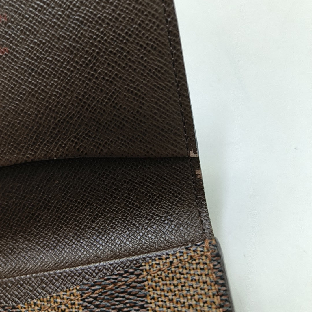 Damier Ebene Coated Canvas Card Holder Brown