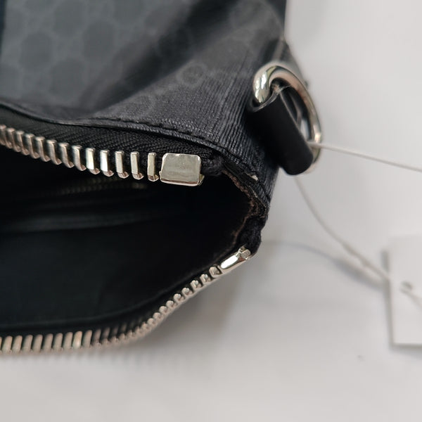 GG Supreme Monogram Coated Canvas Gray