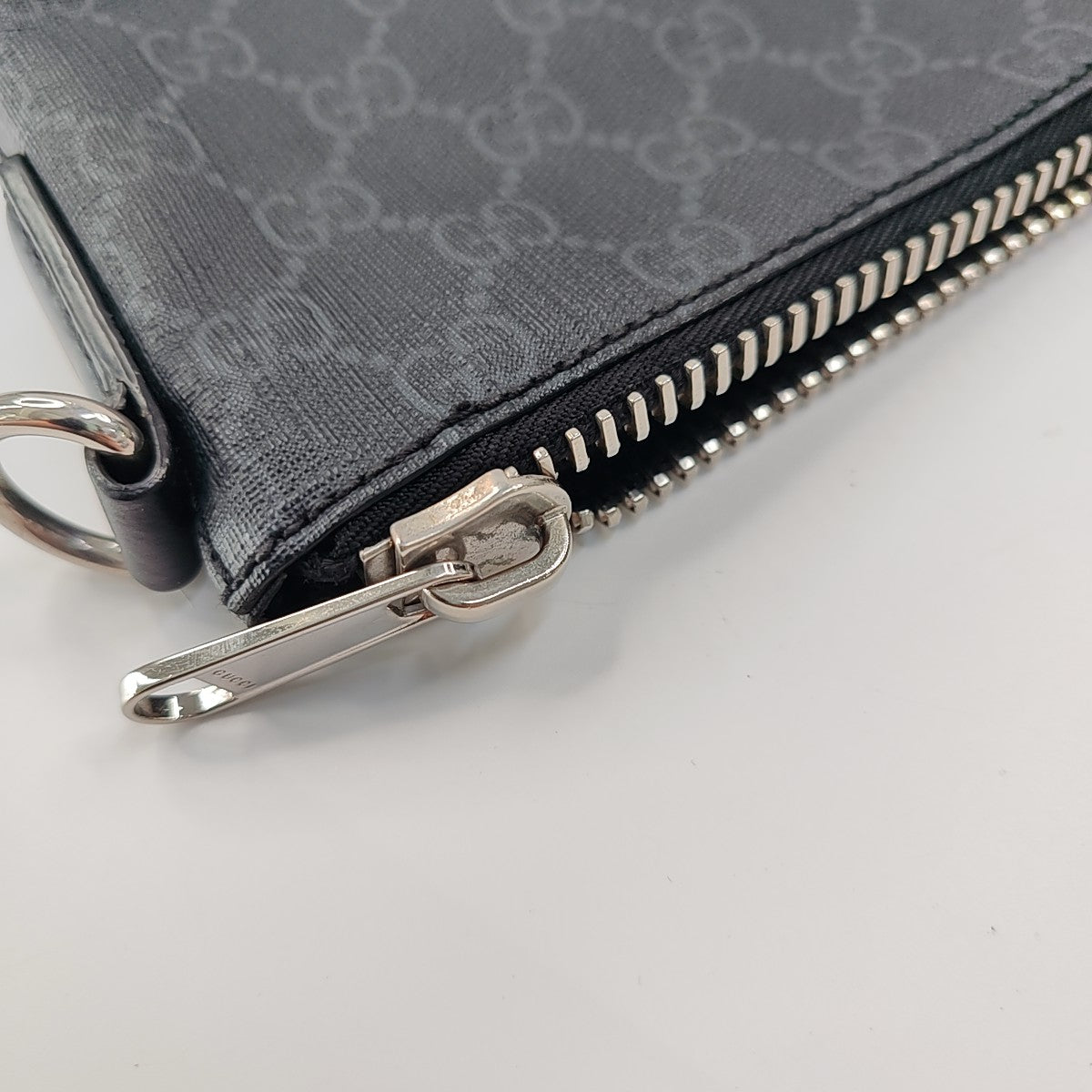GG Supreme Monogram Coated Canvas Gray