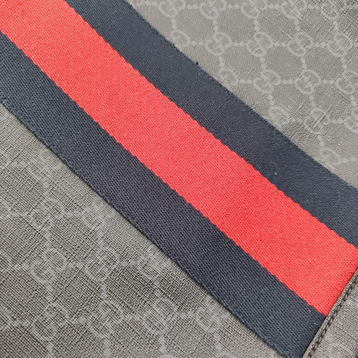 GG Supreme Monogram Coated Canvas Gray