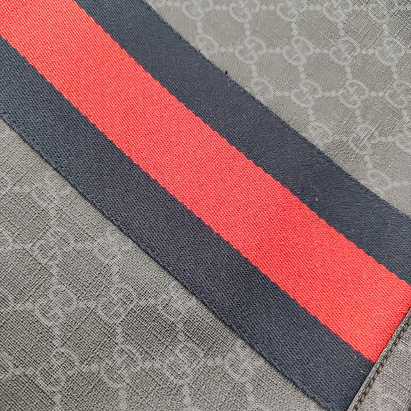 GG Supreme Monogram Coated Canvas Gray