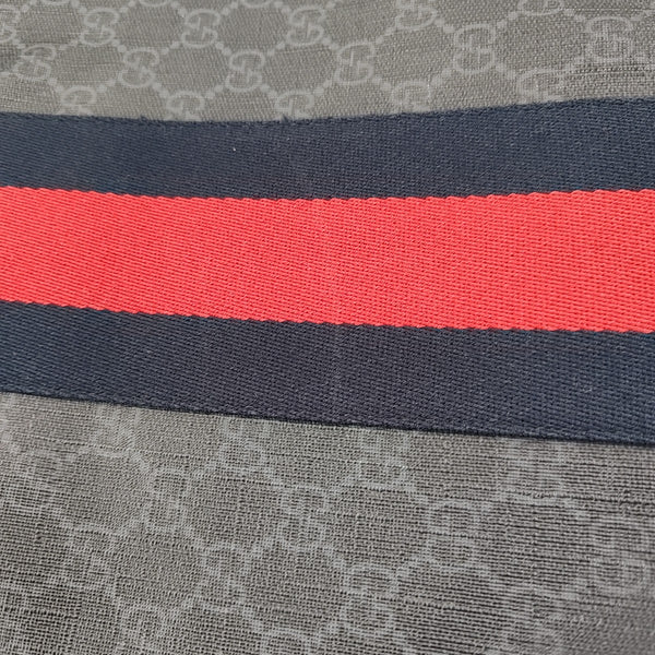 GG Supreme Monogram Coated Canvas Gray