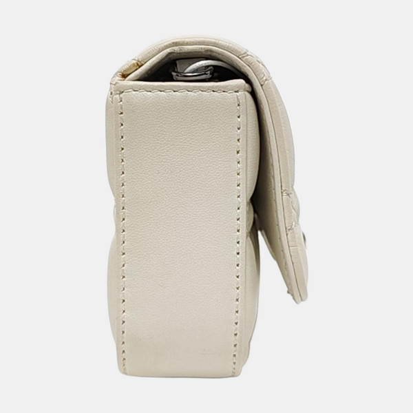 Authenticated pre-owned  Lady Dior Lambskin White - Shoulder Bag at Looply