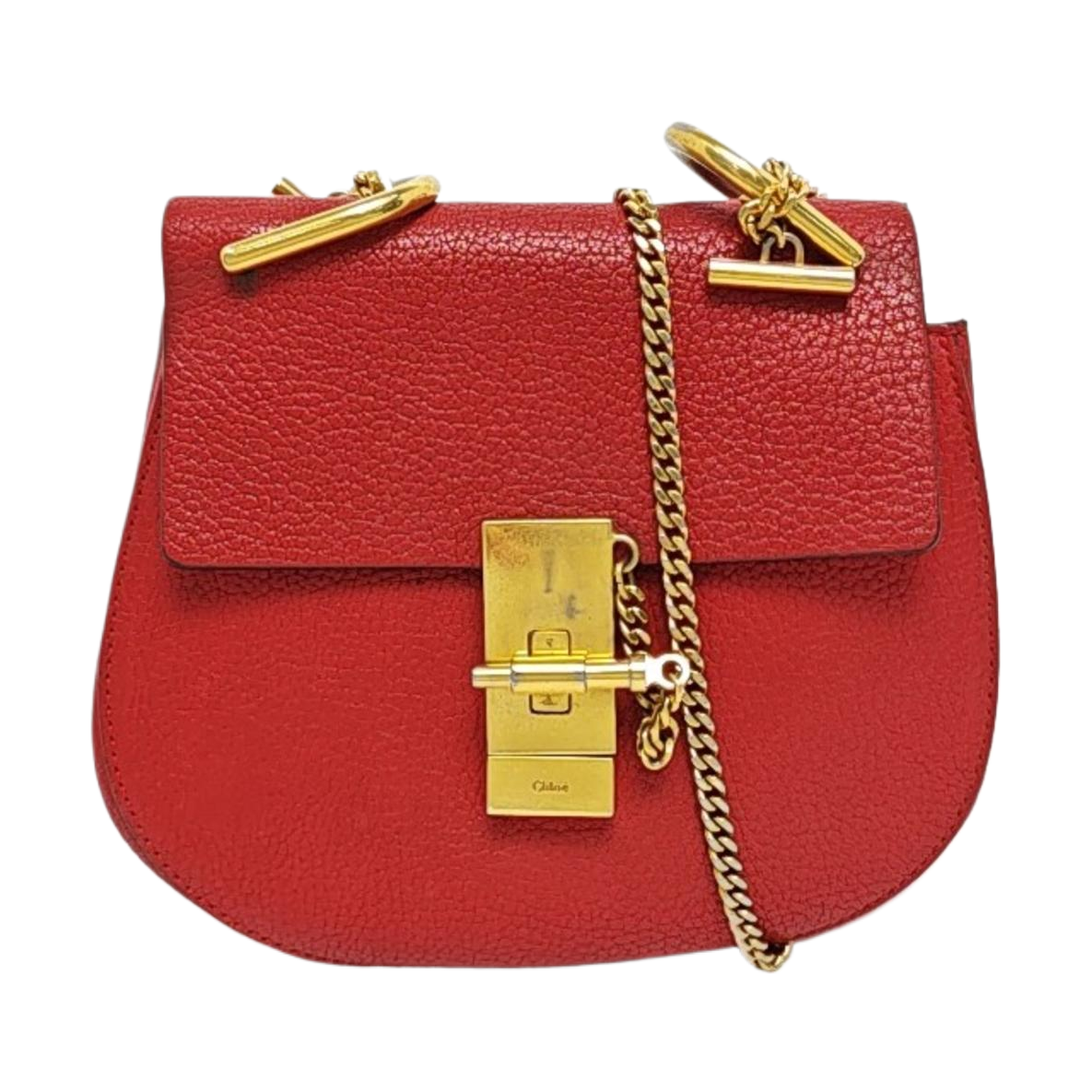 Authenticated pre-owned  Drew Mini Calfskin Red - Handbags at Looply