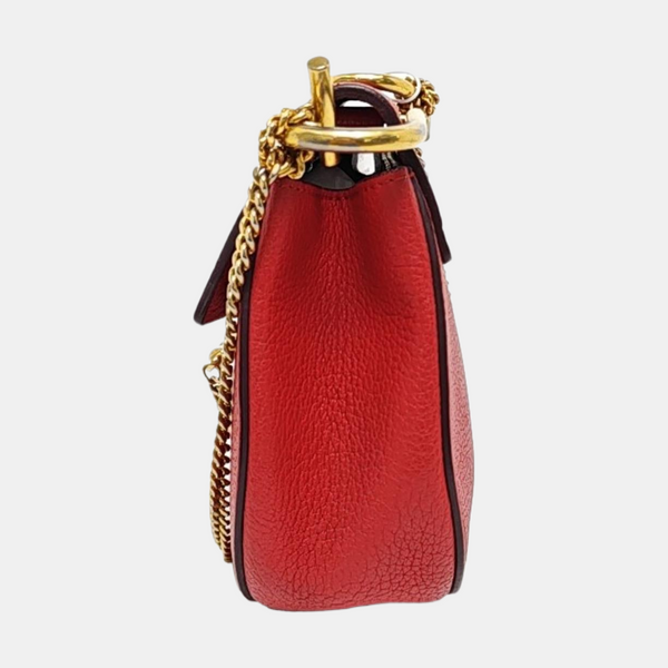Authenticated pre-owned  Drew Mini Calfskin Red - Handbags at Looply