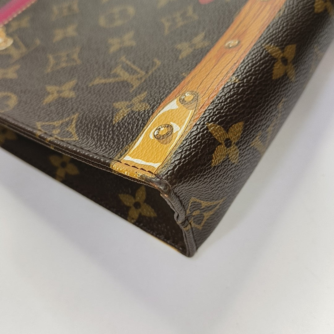 TOILET POCKET 26 Monogram Coated Canvas Brown