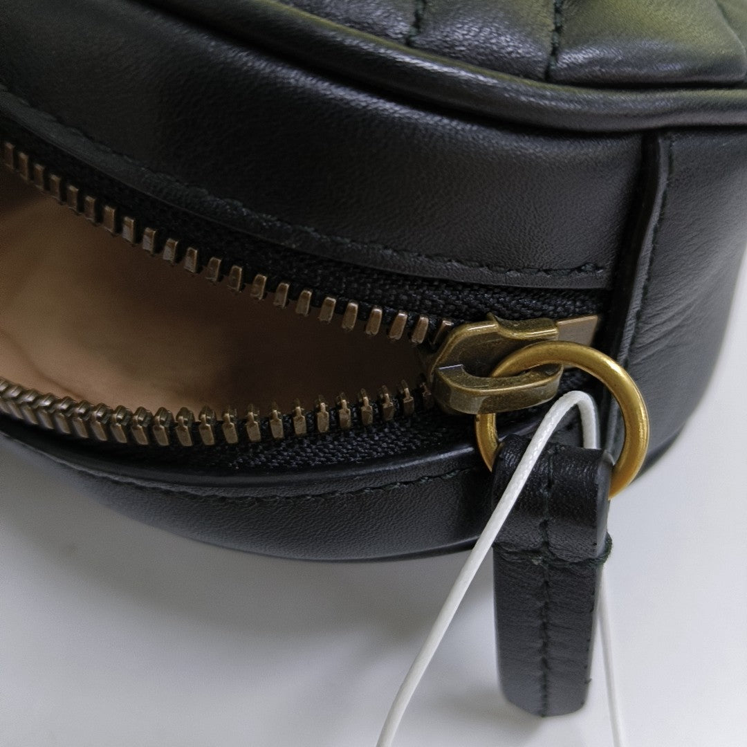 Authenticated pre-owned  GG Marmont Calfskin Black - Belt Bag at Looply