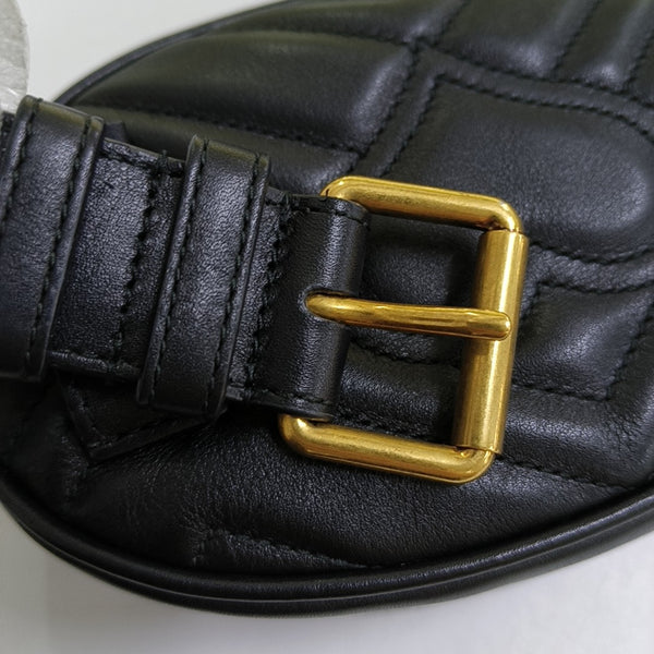 Authenticated pre-owned  GG Marmont Calfskin Black - Belt Bag at Looply