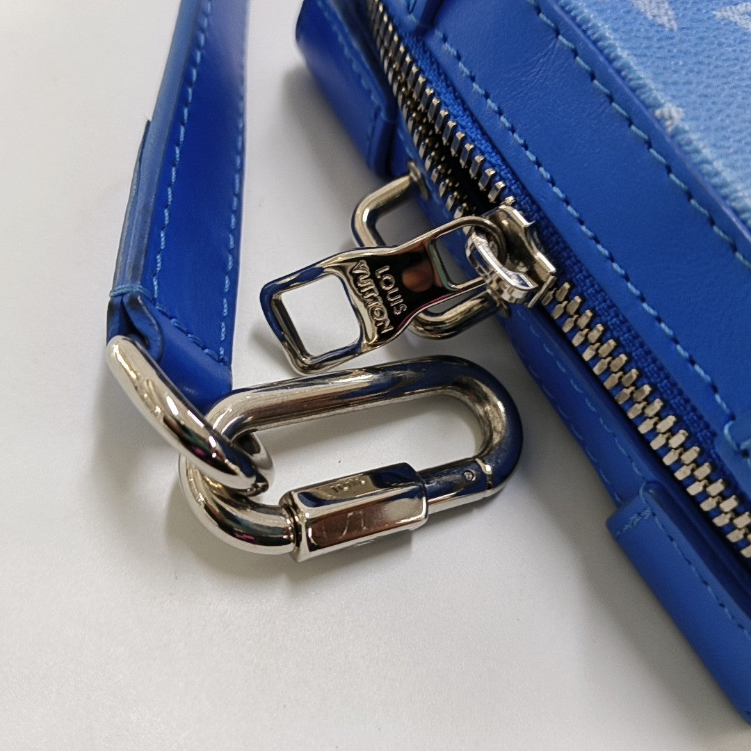 WALLET TRUNK Monogram Coated Canvas Blue