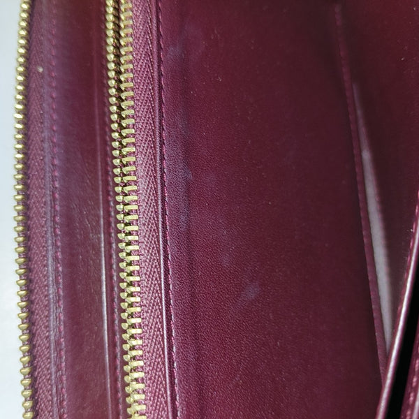 ZIPPY Monogram Patent Leather Red Wallet