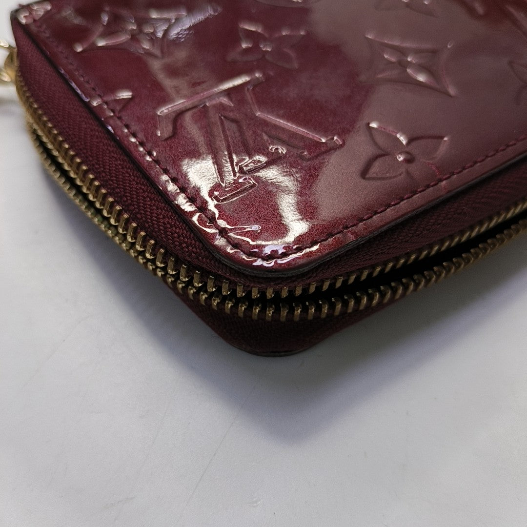 ZIPPY Monogram Patent Leather Red Wallet