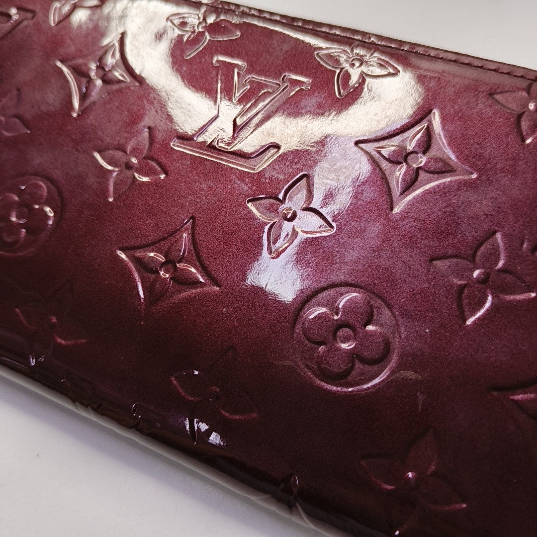 ZIPPY Monogram Patent Leather Red Wallet