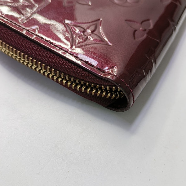 ZIPPY Monogram Patent Leather Red Wallet