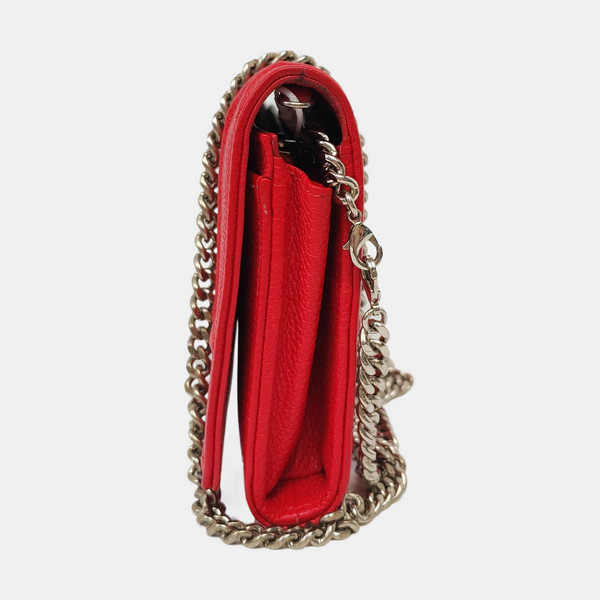 Authenticated pre-owned  Diorama Calfskin Red - Shoulder Bag at Looply