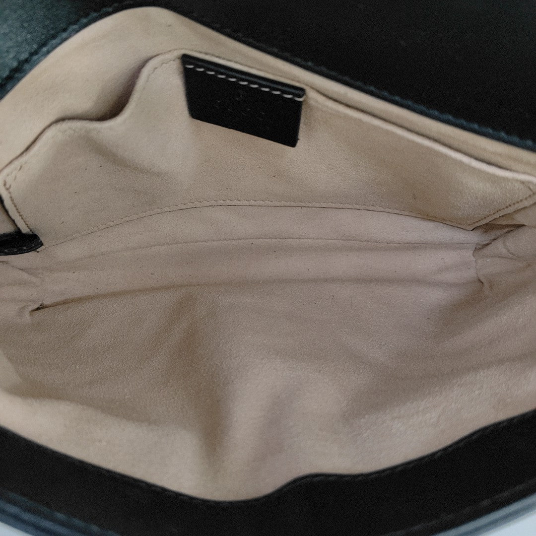 GG Marmont Small Quilted Calfskin Black