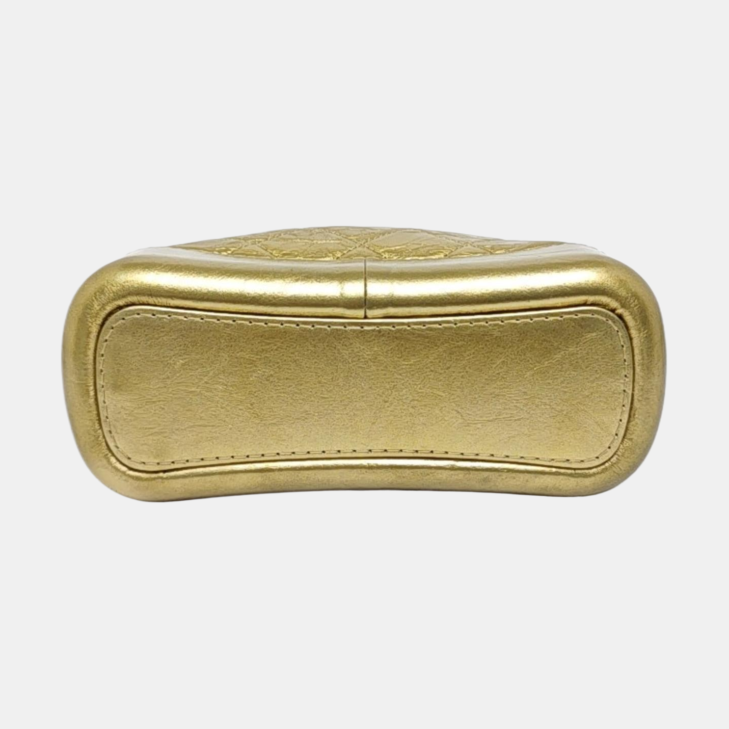 Authenticated pre-owned  Gabrielle Small Quilted Calfskin Gold - Crossbody Bag at Looply
