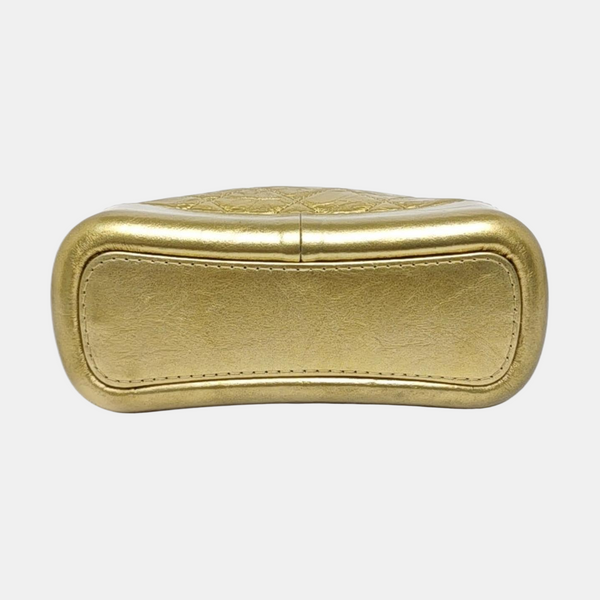 Authenticated pre-owned  Gabrielle Small Quilted Calfskin Gold - Crossbody Bag at Looply