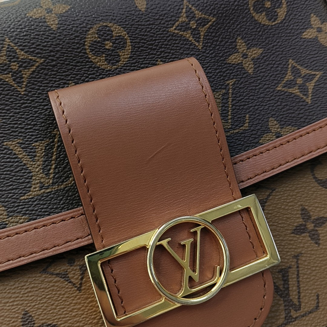 DAUPHINE MM Monogram Coated Canvas Brown