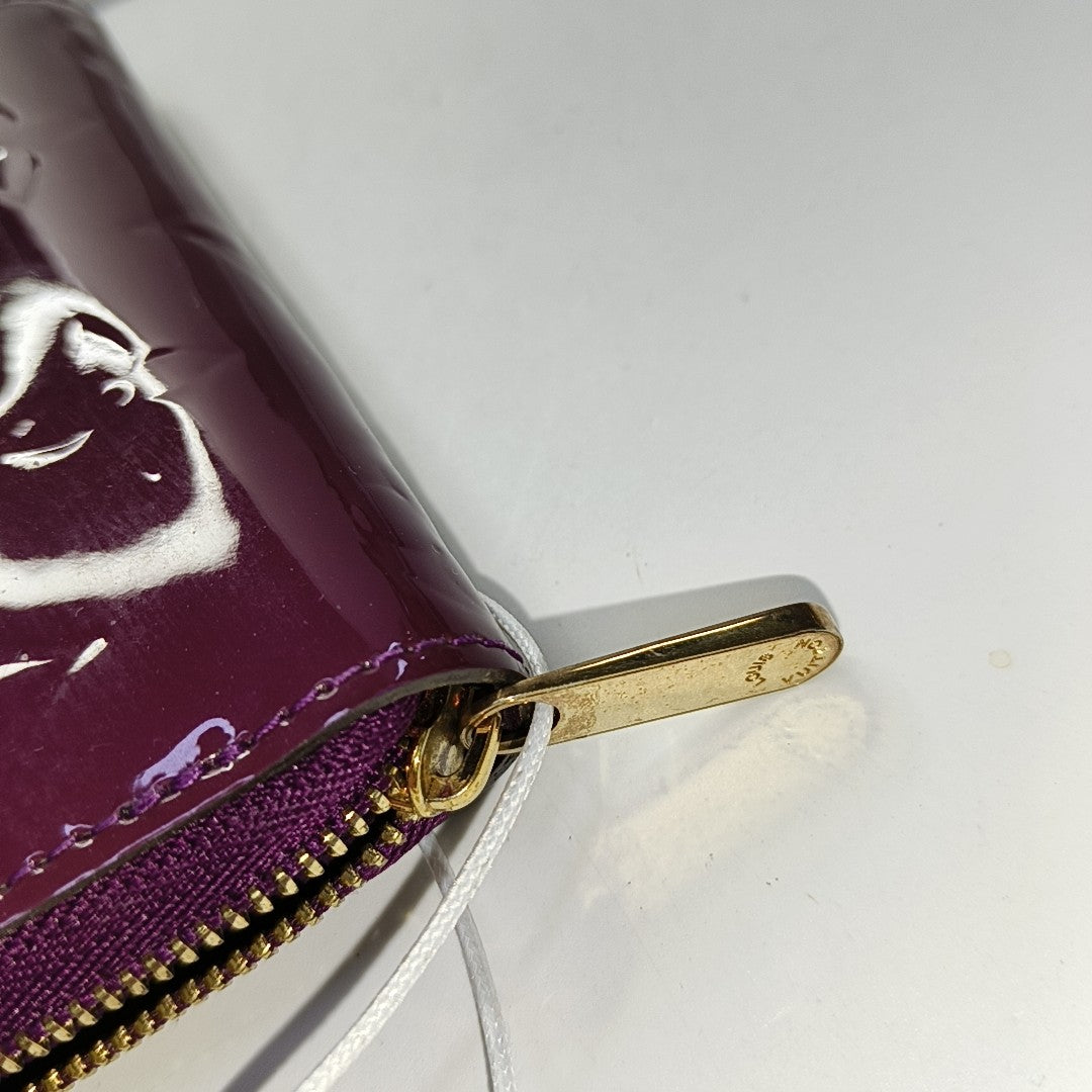 ZIPPY Monogram Patent Leather Red Wallet