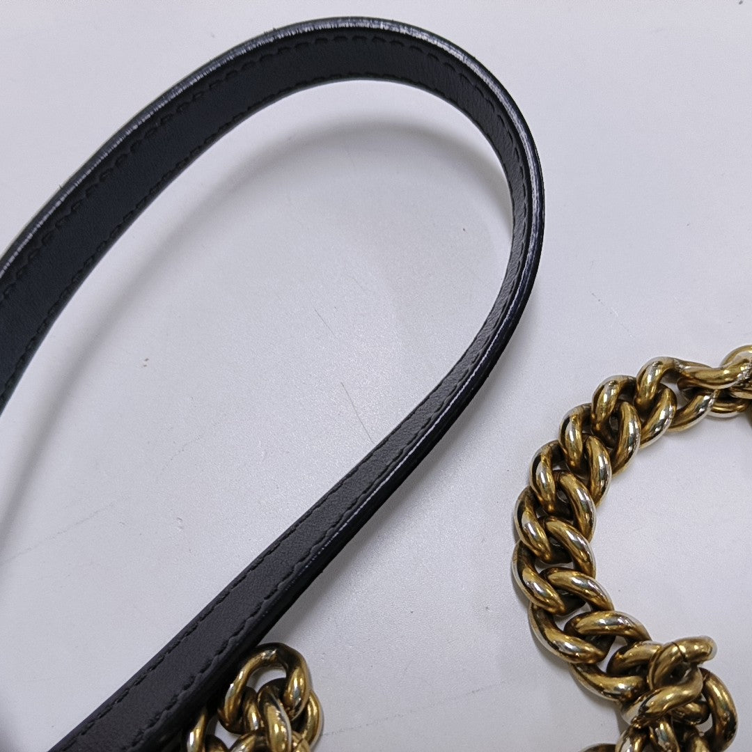 GG Marmont Small Quilted Calfskin Black