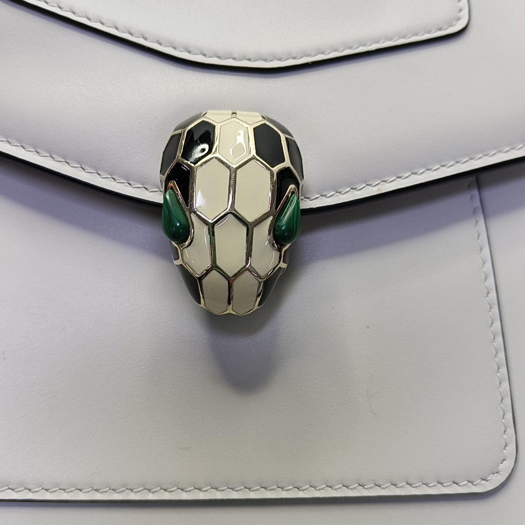 SERPENTI FOREVER Small Calfskin White