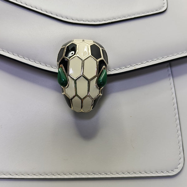 SERPENTI FOREVER Small Calfskin White