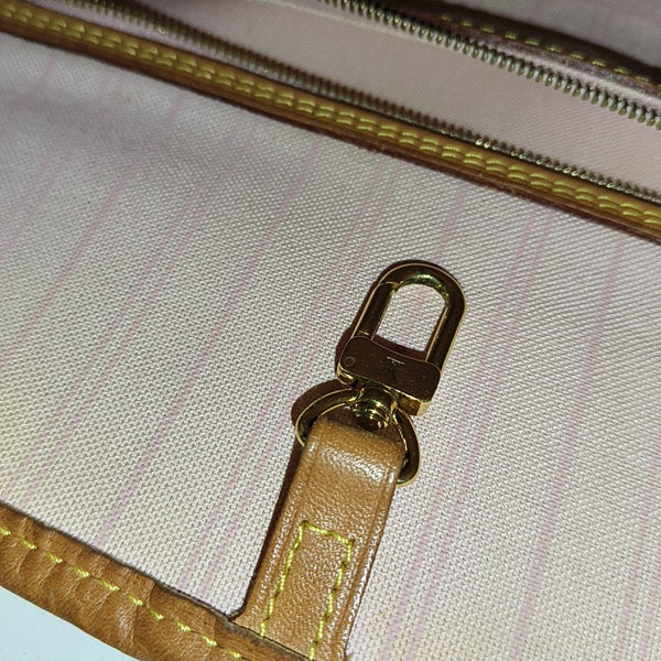 NEVERFULL MM Damier Azur Coated Canvas White
