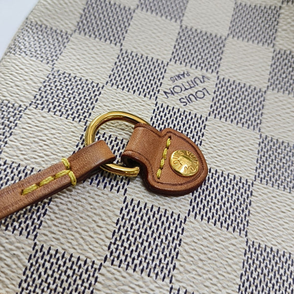 NEVERFULL MM Damier Azur Coated Canvas White