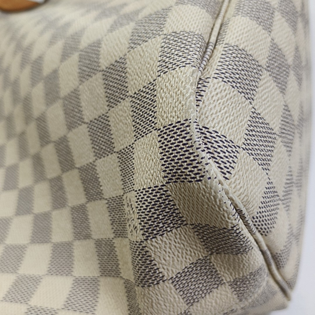 NEVERFULL MM Damier Azur Coated Canvas White