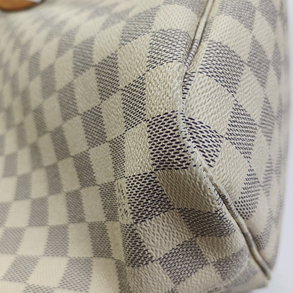 NEVERFULL MM Damier Azur Coated Canvas White