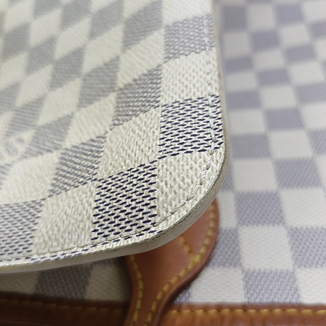 NEVERFULL MM Damier Azur Coated Canvas White