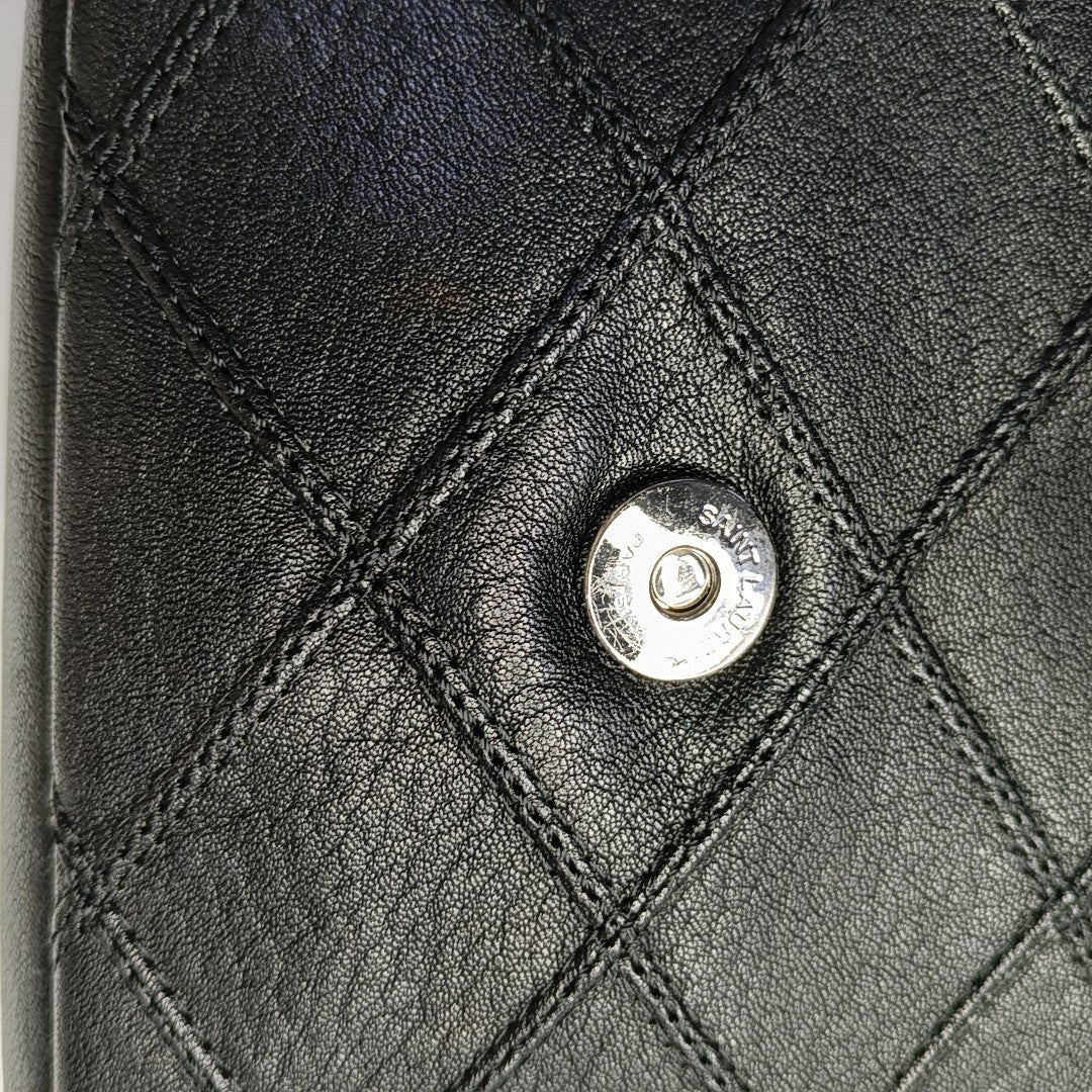 COLLEGE Medium Quilted Calfskin Black