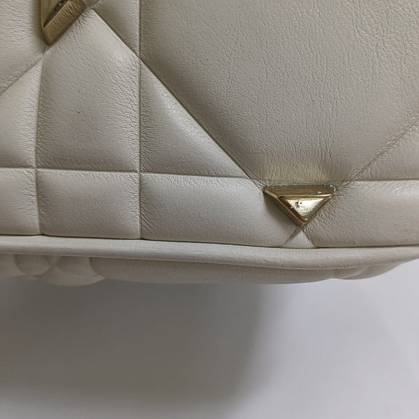 Lady 95.22 Small Cannage Calfskin White
