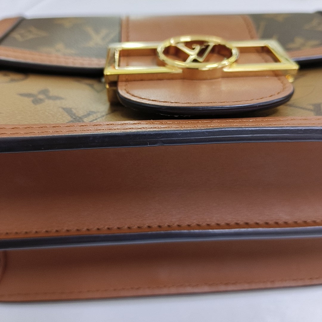 DAUPHINE Mini Monogram Coated Canvas Brown