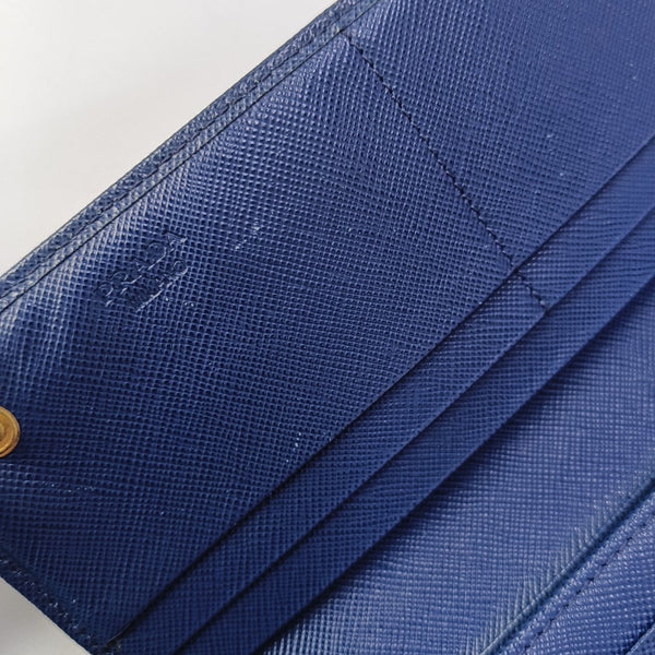 Mini Bag Saffiano Calfskin Blue Wallet