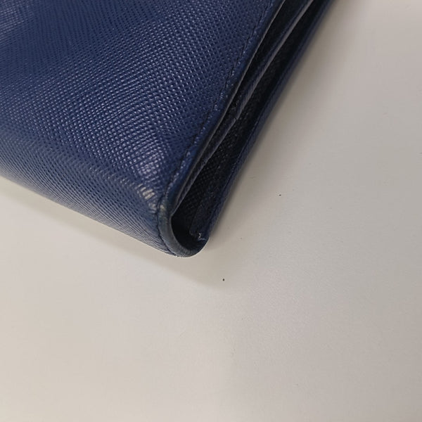 Mini Bag Saffiano Calfskin Blue Wallet