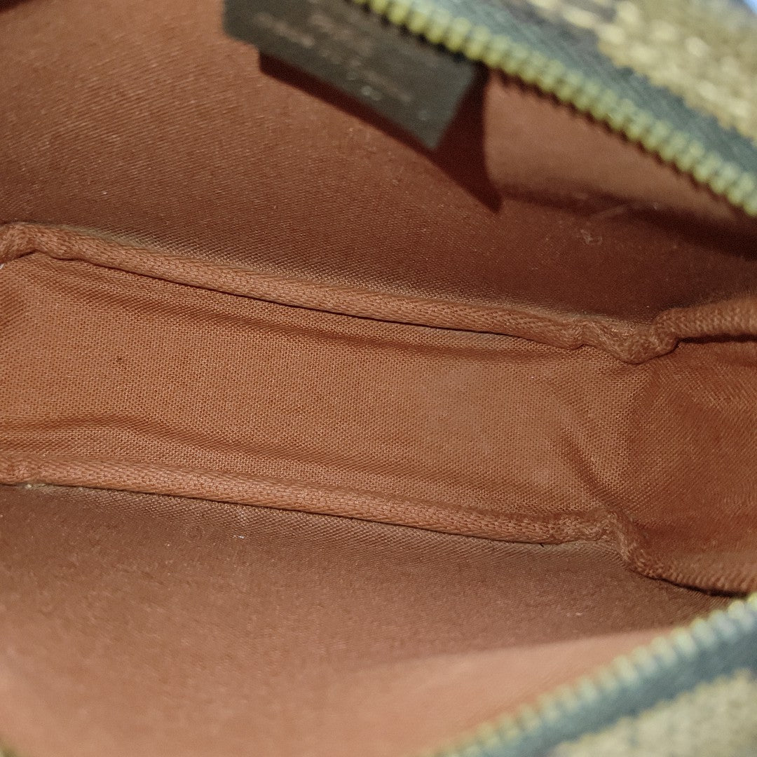 TROUSSE MAKE UP Damier Ebene Coated Canvas Brown